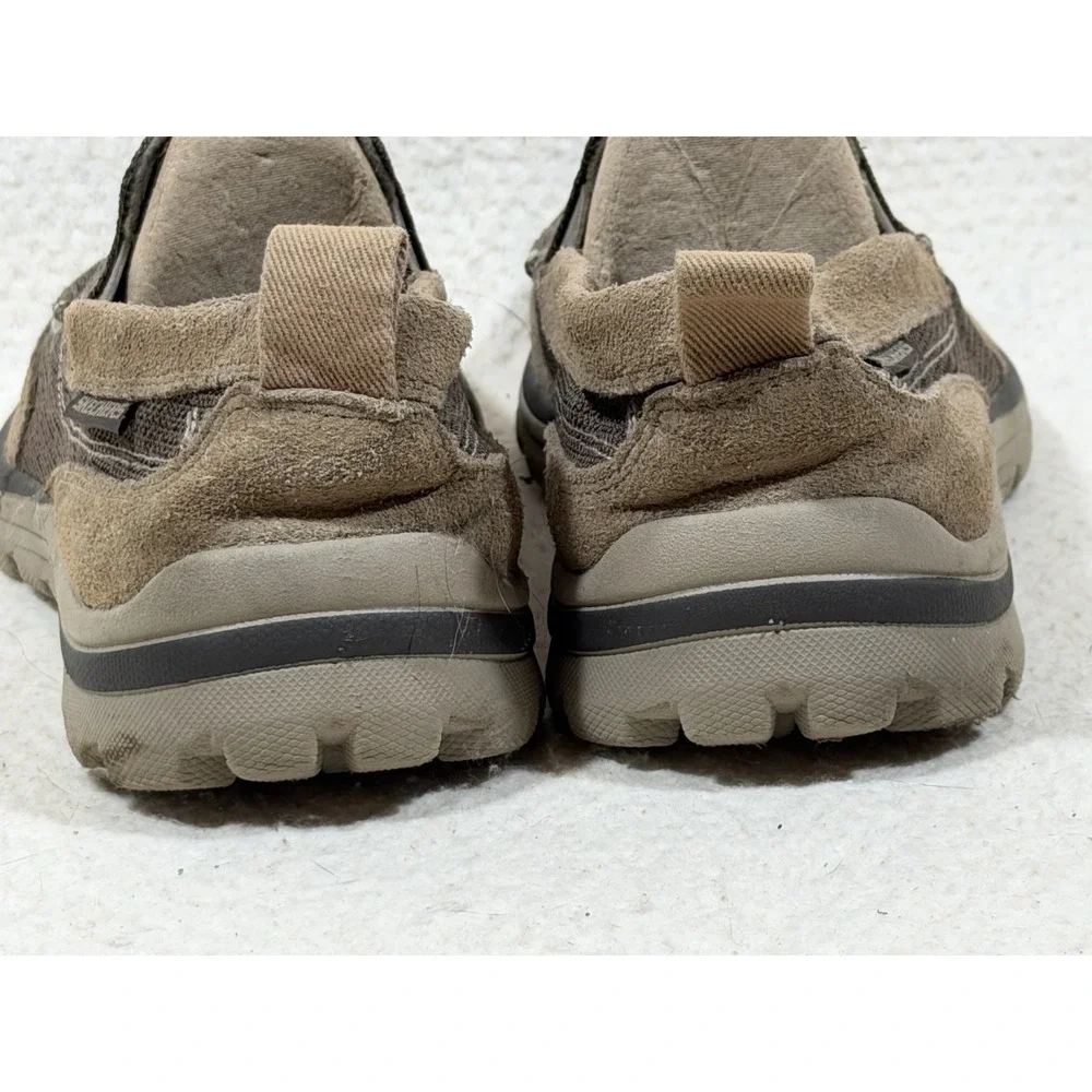 Skechers Relaxed Fit Loafers Mens 11 Brown Slip On Comfort Casual Travel‎